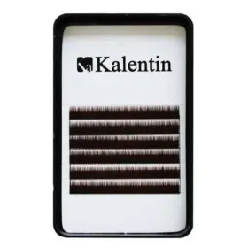 Kalentin Extensión de Cejas Planas Negras 5mm